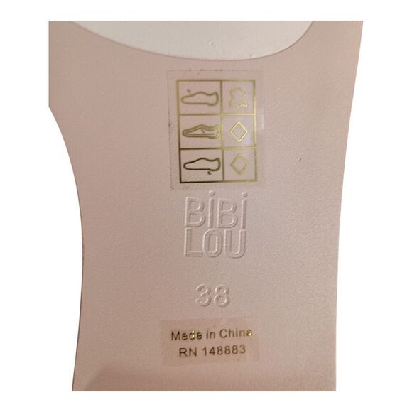 Bibi Lou Sandal Flat Toe Ring T-Strap Gold Snake Leather Women's 38/US 8 - Picture 7 of 7